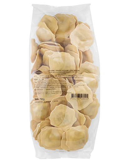 Ravioli Gourmet Kozji sir i crne masline - Aurelia asortiman HORECA svježe tjestenine za hotele i restorane